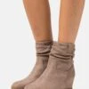 Anna Field Winter Boot - Enkellaarsjes Met Sleehak - Taupe -Anna Field 0a2483edb4374d2589346985afd7587d