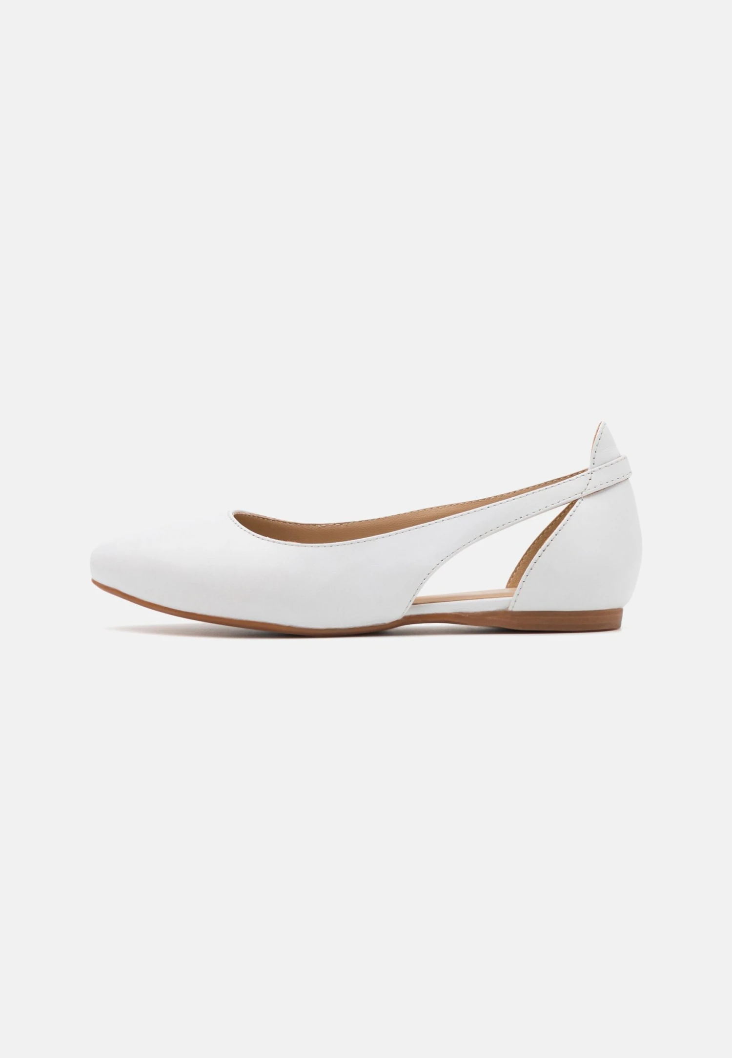 Leather- Ballerina'S - White 4 Leather- Ballerina'S - White - Afbeelding 2