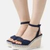 Anna Field Sandalen Met Sleehak - Dark Blue -Anna Field 29ce0c5833034fe1a201da6e4f25653a
