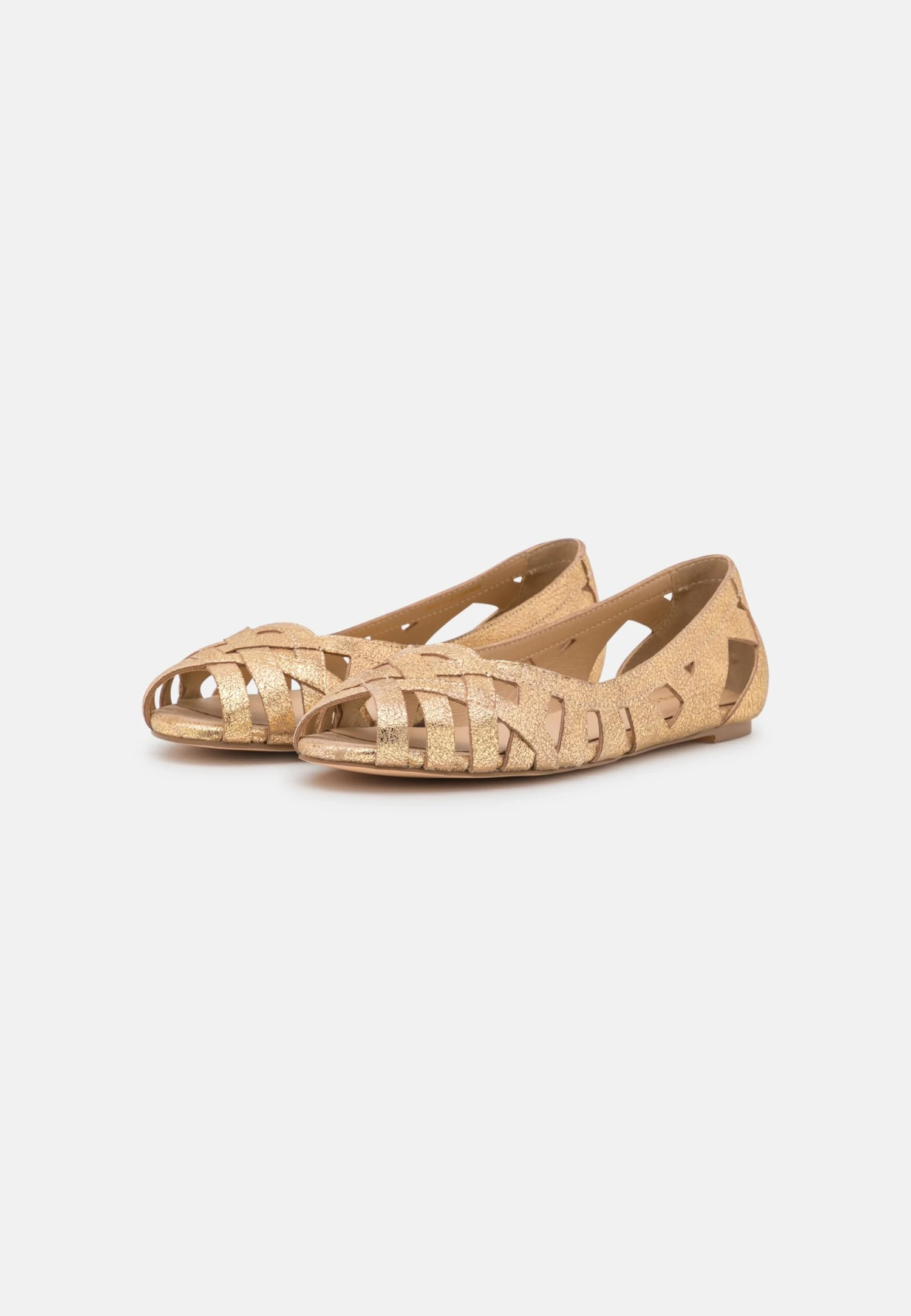 Anna Field Leather - Peeptoe Ballerina'S - Gold 6 Anna Field Leather - Peeptoe Ballerina'S - Gold - Afbeelding 5