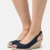 Anna Field Sandalen Met Sleehak - Dark Blue -Anna Field 3a357cb86f444c2b88fd6565b0e5c960