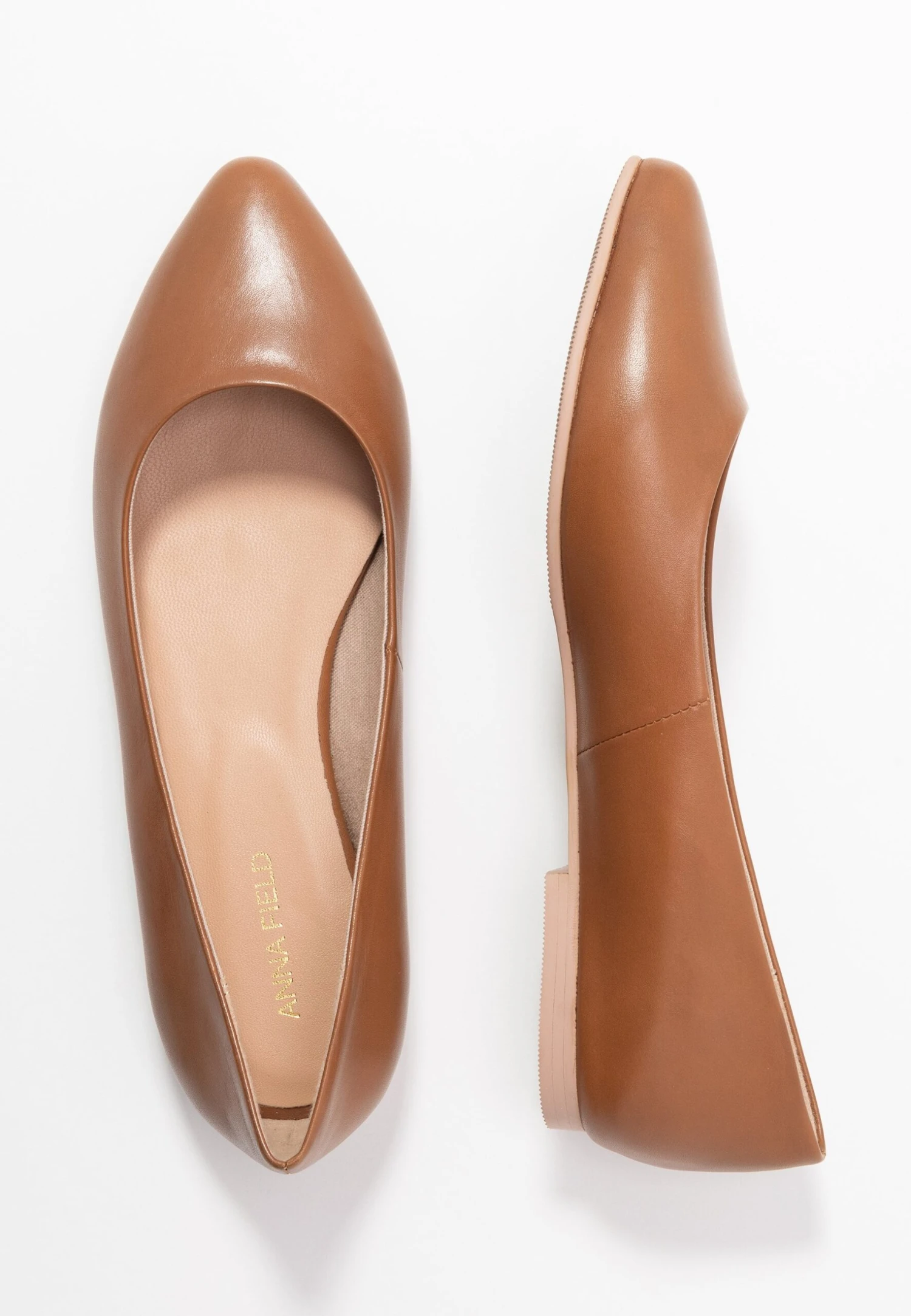 Anna Field Leather - Ballerina'S - Cognac 6 Anna Field Leather - Ballerina'S - Cognac - Afbeelding 4