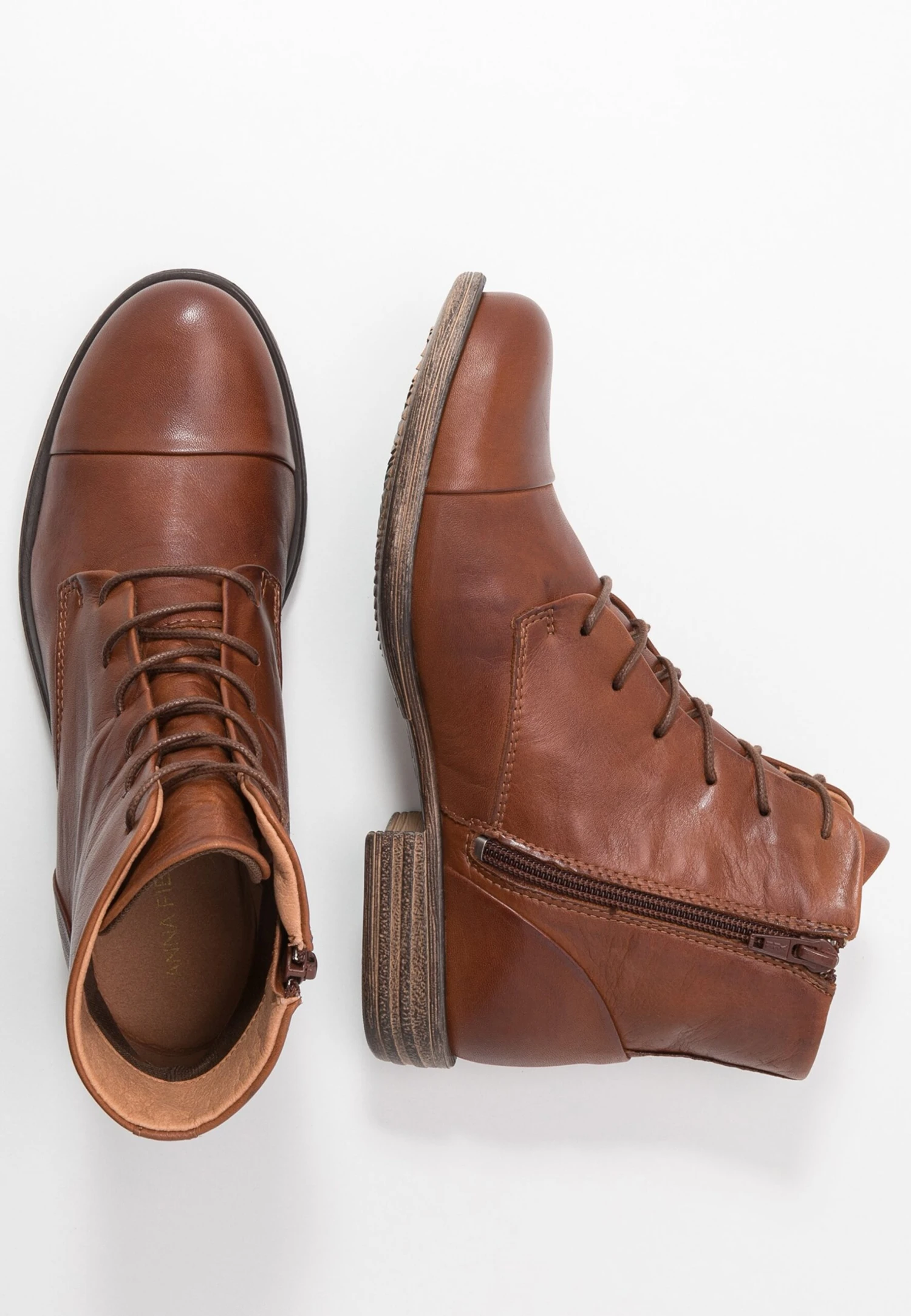 Anna Field Leather Booties - Korte Laarzen - Cognac 5 Anna Field Leather Booties - Korte Laarzen - Cognac - Afbeelding 4