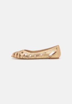 Anna Field Leather - Peeptoe Ballerina'S - Gold 10 Anna Field Leather - Peeptoe Ballerina'S - Gold -Anna Field c06b9619f7374bc3bd15bbb662cacee3