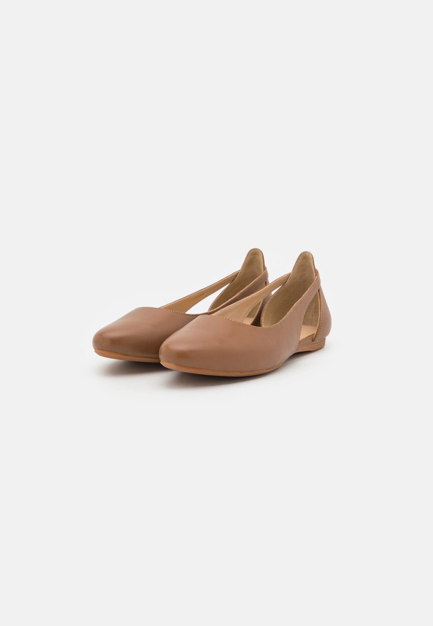 Leather- Ballerina'S - Cognac 5 Leather- Ballerina'S - Cognac - Afbeelding 3